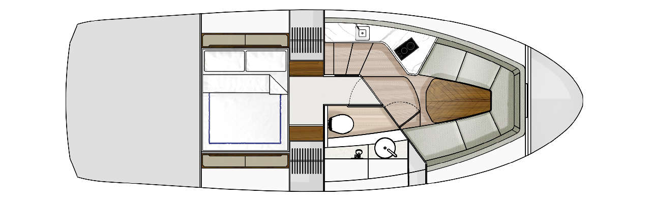 Fairline F-Line 33 layout 6