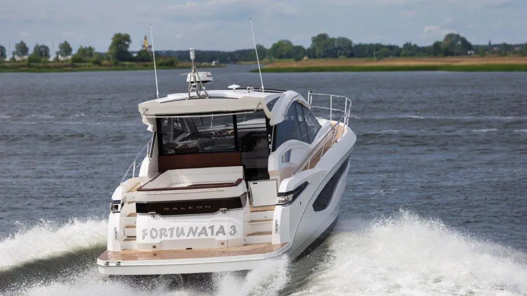 A sleek motorboat named 