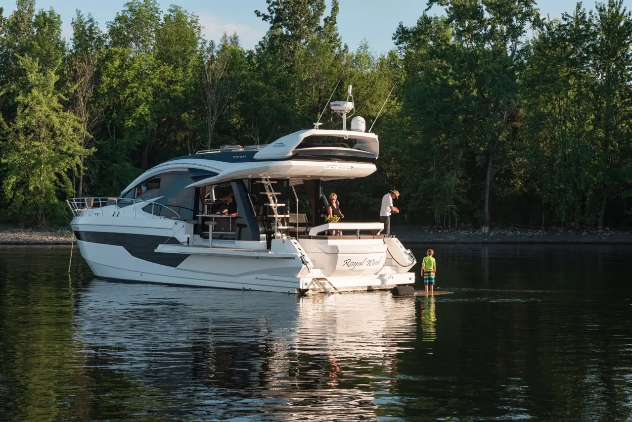 A luxury yacht named 