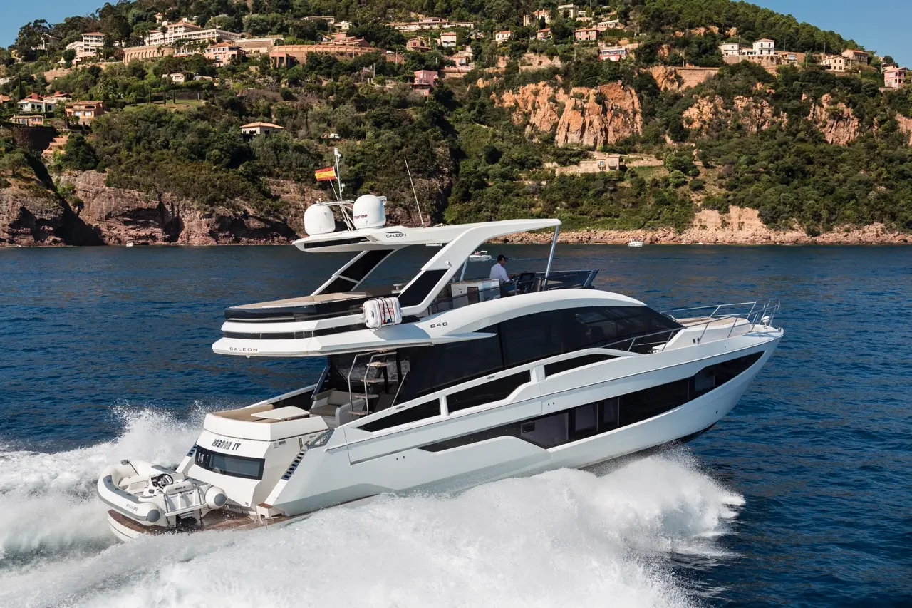 A white luxury yacht, 
