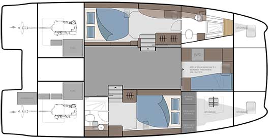 Aquila 42 Yacht layout 4