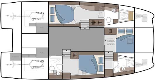 Aquila 42 Yacht layout 5