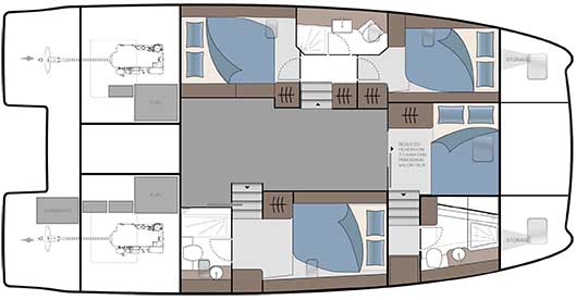 Aquila 42 Yacht layout 6