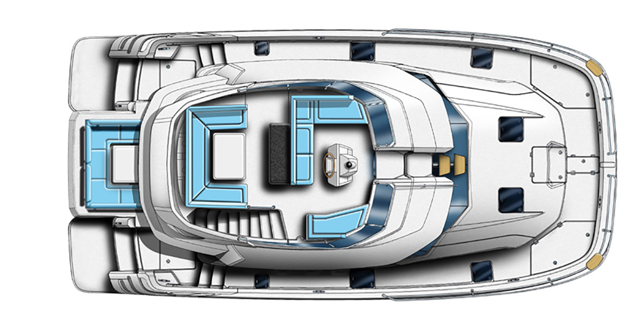 Aquila 44 Yacht layout 2