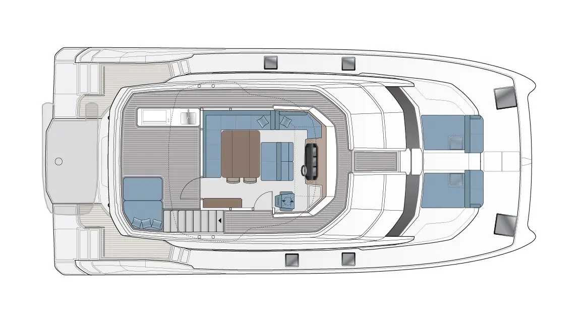 Aquila 54 Yacht layout 11