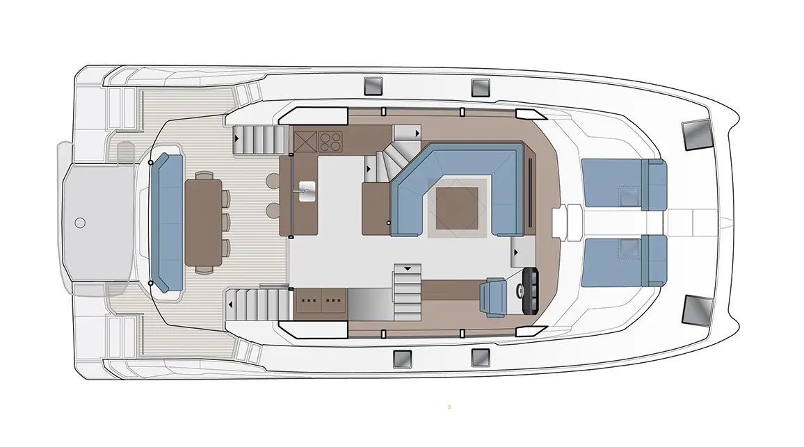 Aquila 54 Yacht layout 12