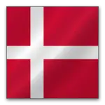 Danish flag, featuring a red field with a white cross, symbolizing Denmark's national identity and heritage.