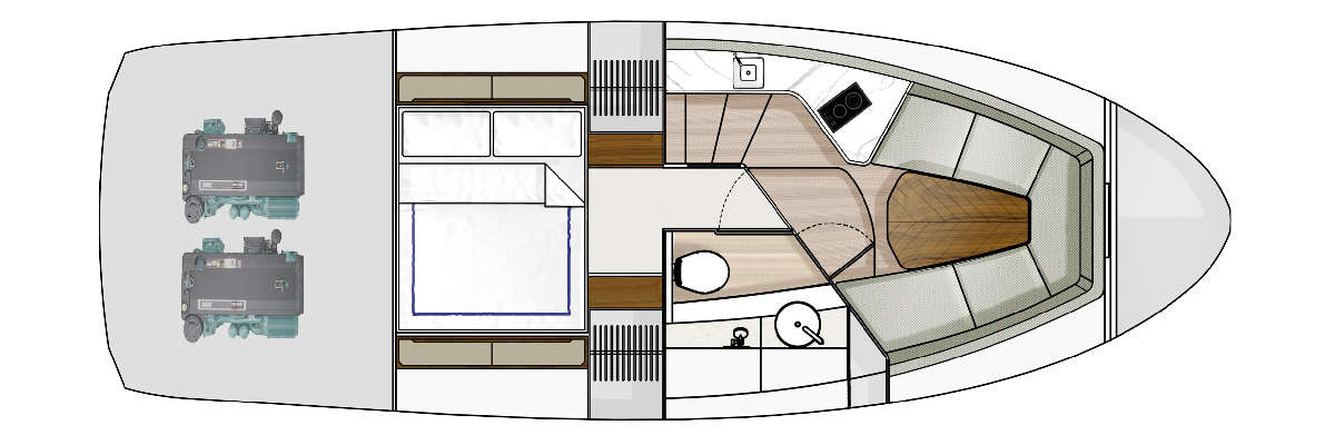 Fairline F//Line 33 layout 6