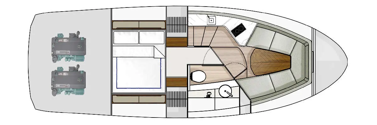 Fairline F//Line 33 layout 6