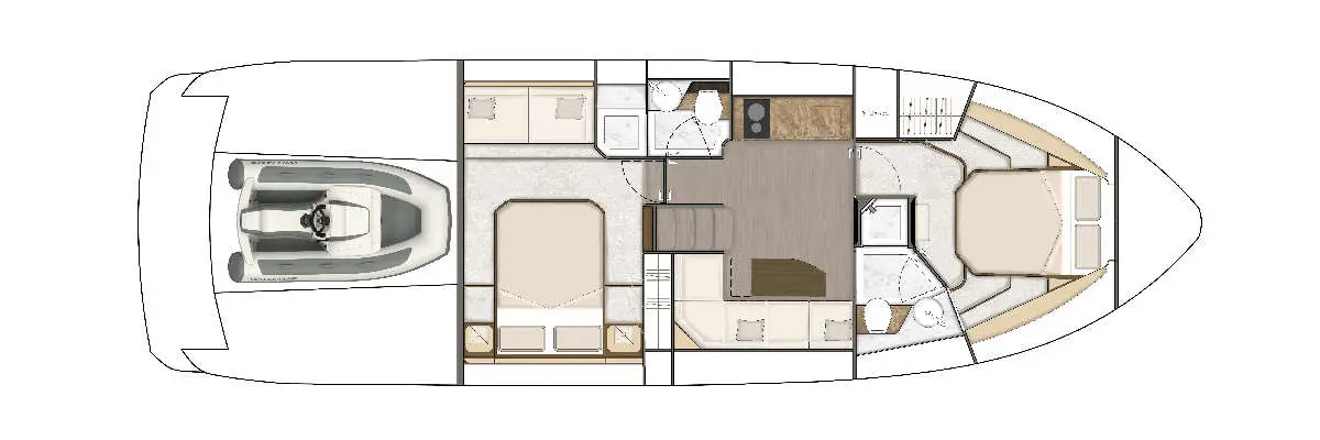 Fairline Targa 45 Open layout 3