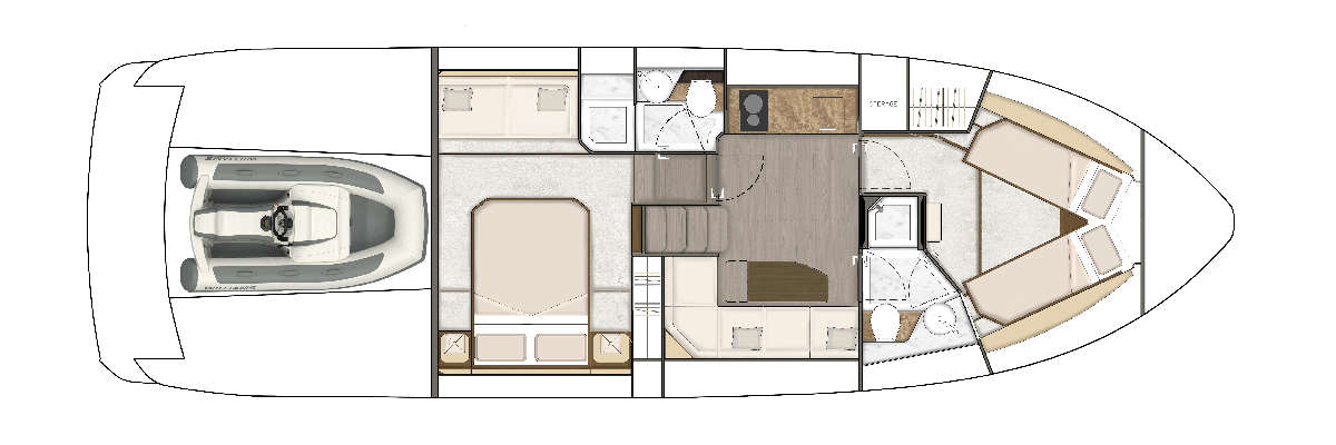 Fairline Targa 45 Open layout 4