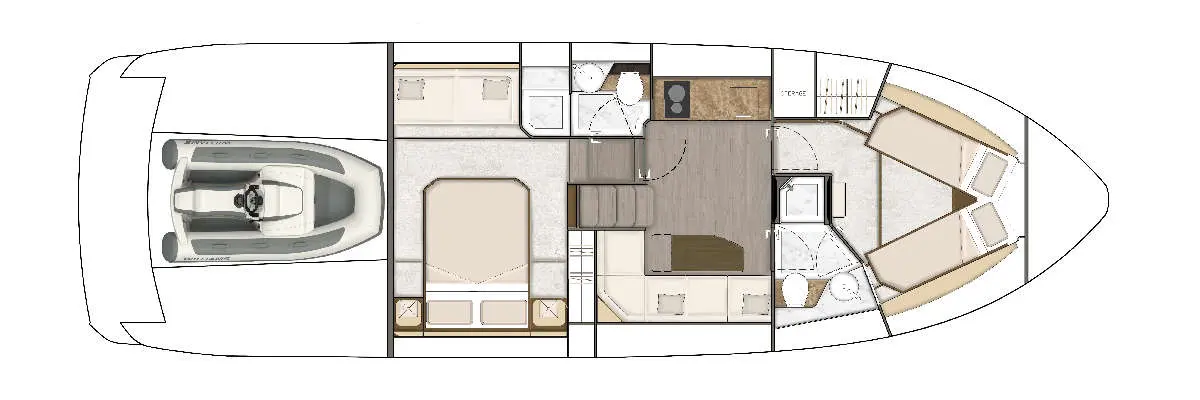 Fairline Targa 45 Open layout 4
