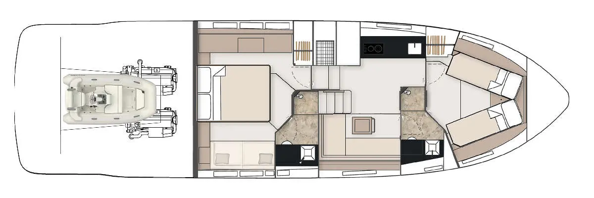 Fairline Targa 50 Open layout 1