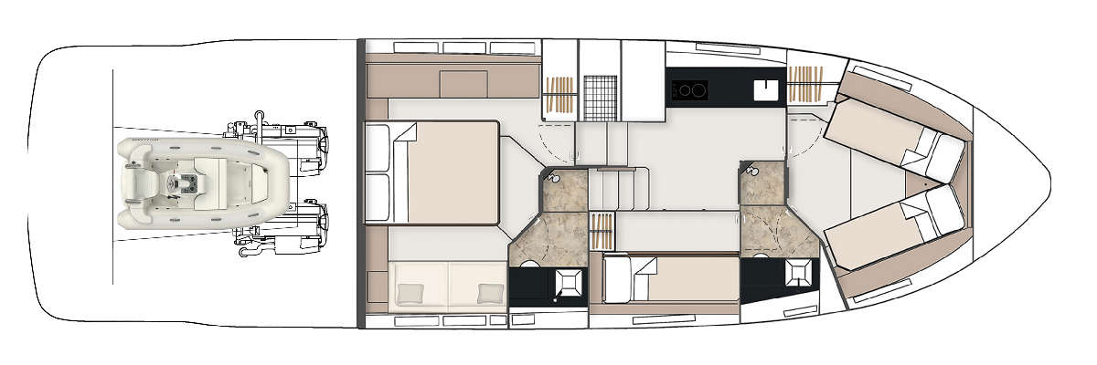 Fairline Targa 50 Open layout 2