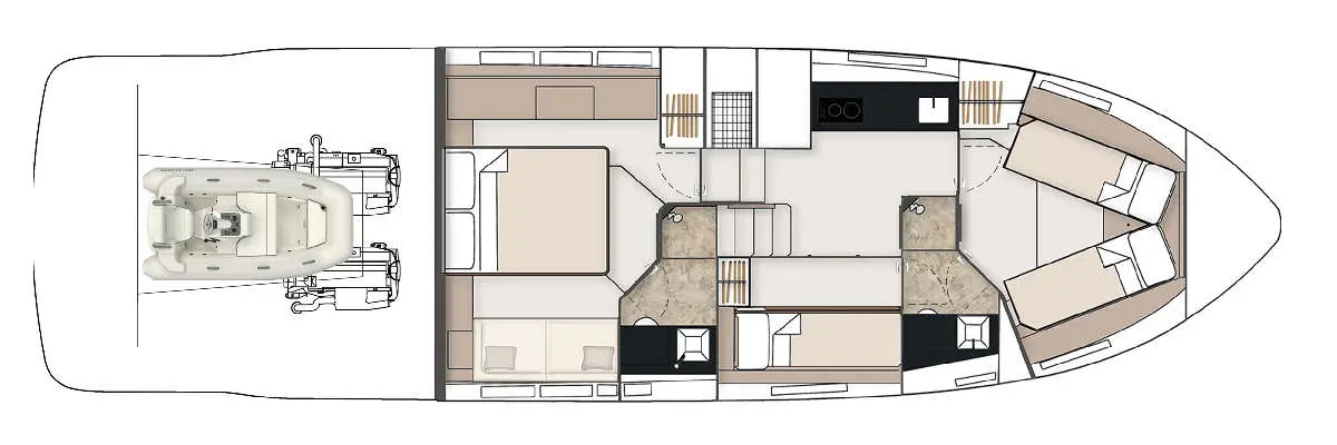 Fairline Targa 50 Open layout 2
