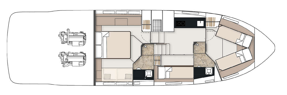 Fairline Squadron 50 layout 4