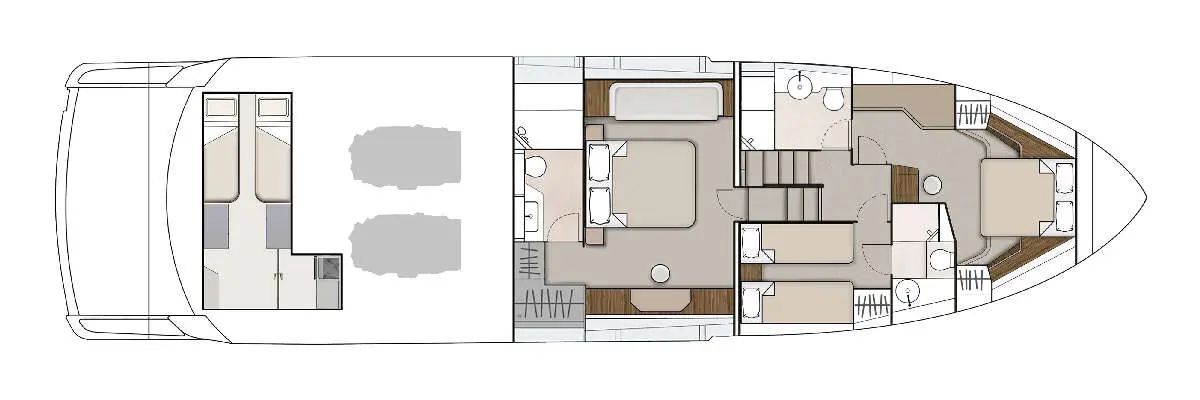 Fairline Squadron 68 layout 2