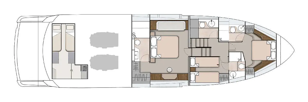 Fairline Squadron 68 layout 3