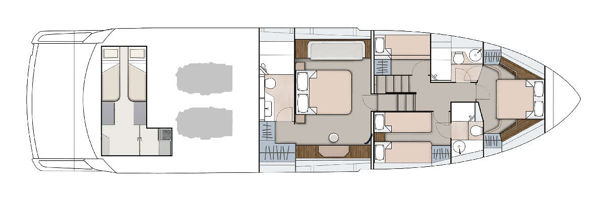 Fairline Squadron 68 layout 4