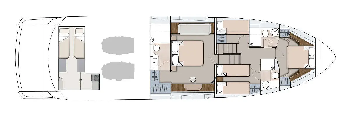 Fairline Squadron 68 layout 4