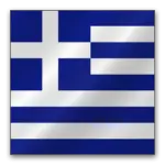 Greek flag featuring blue and white stripes with a cross in the upper left corner, symbolizing Greece's national identity.