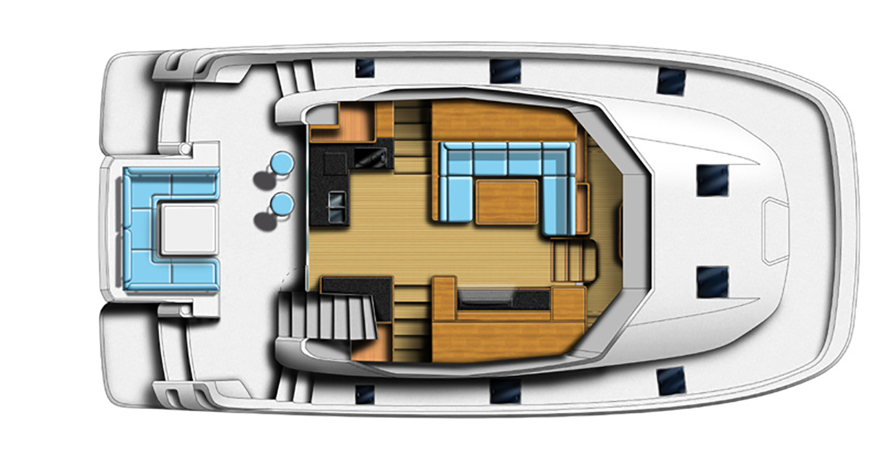 Aquila 44 Yacht layout 3