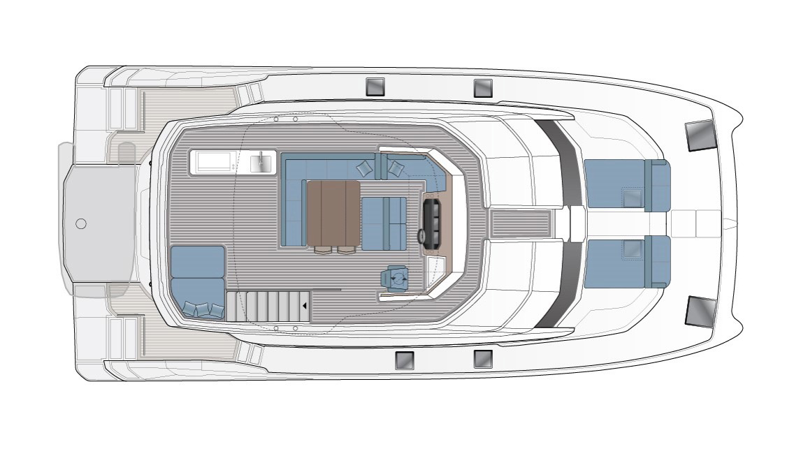 Aquila 54 Yacht layout 1