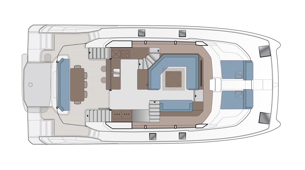 Aquila 54 Yacht layout 6
