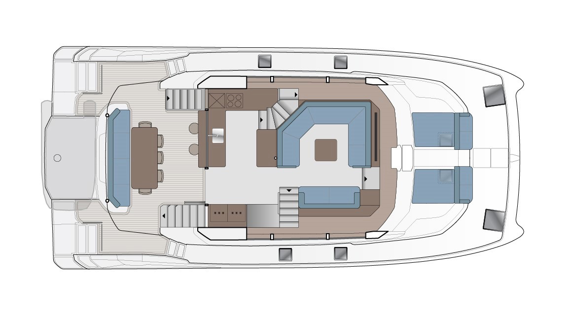Aquila 54 Yacht layout 7