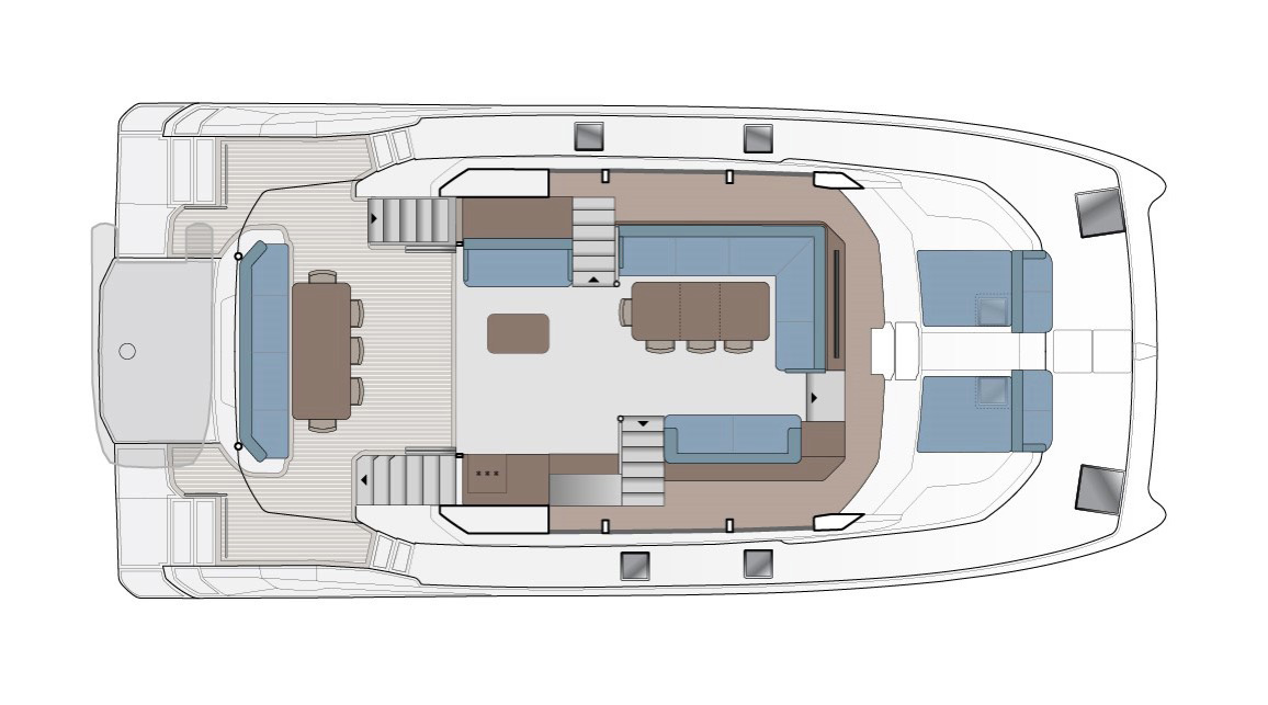 Aquila 54 Yacht layout 9