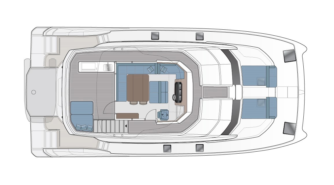Aquila 54 Yacht layout 11