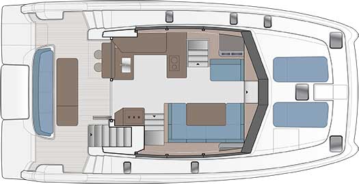 Aquila 42 Yacht layout 2