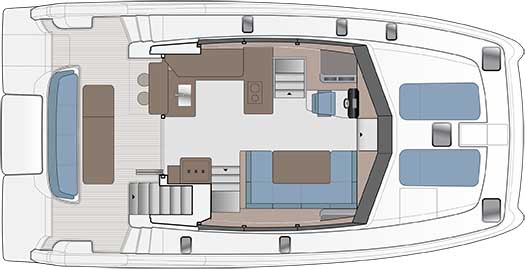 Aquila 42 Yacht layout 3