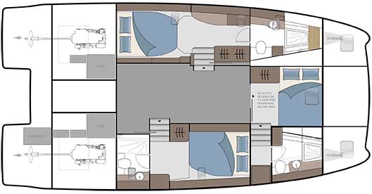 Aquila 42 Yacht layout 5